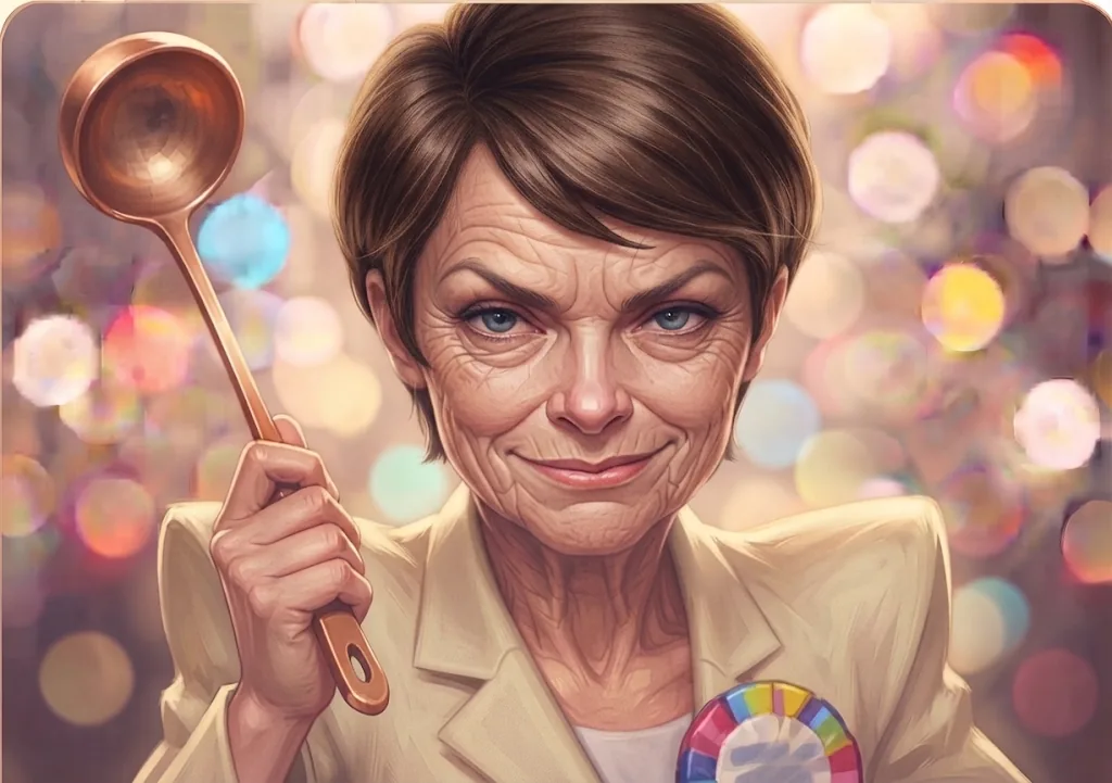 Portrait de Ça, la patronne de Coraline. La ministraillon en chef. dans le roman Le Hamac et les Colibris de Karine Baridon.